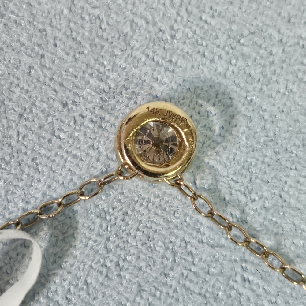 14K Gold Diamond Necklace - Picture 5 of 8
